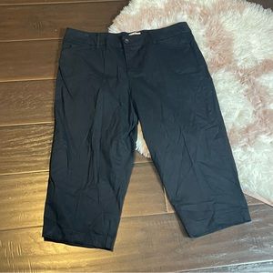 St John's Bay Crop Black Pants Women's Size 14